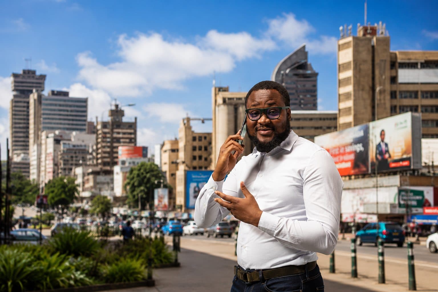 National outdoor campaign across Lusaka corridors — case study still